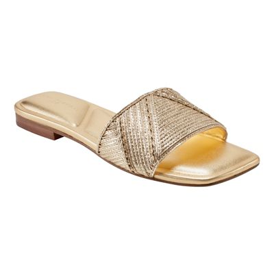 Marc Fisher LTD Women's Murphy Slip-on Square Toe Flat Sandals