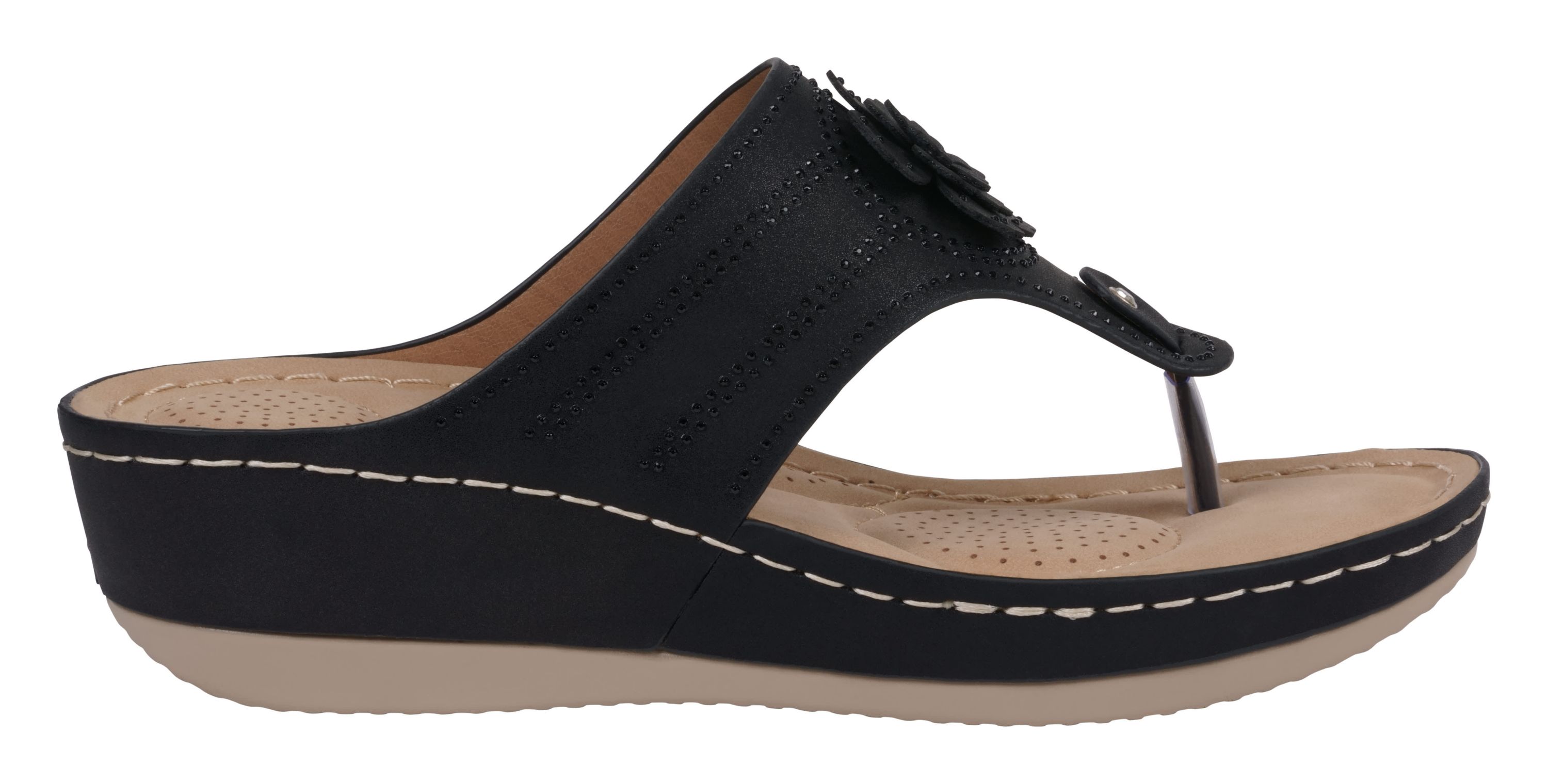 Womens Comfort Low Wedge Sandal