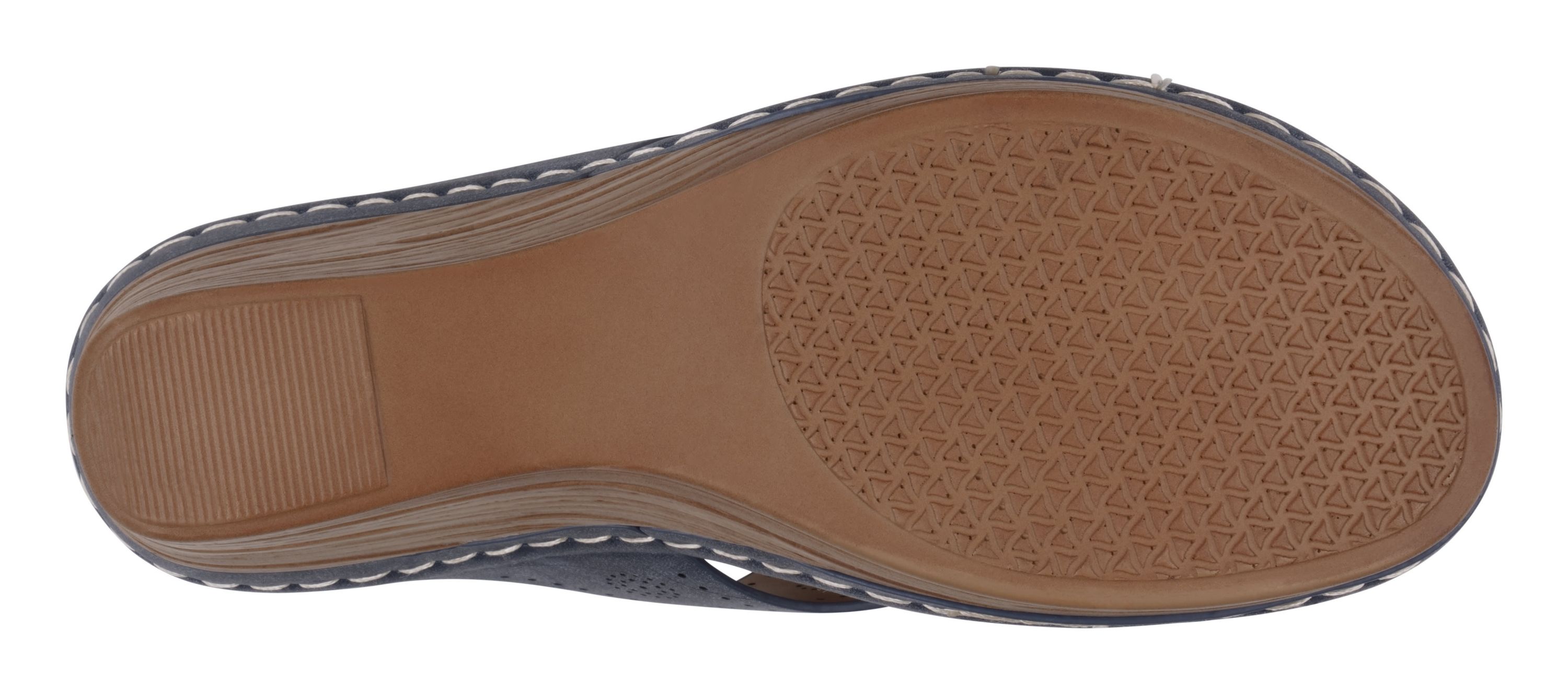 Womens Floral Slip-On Wedge