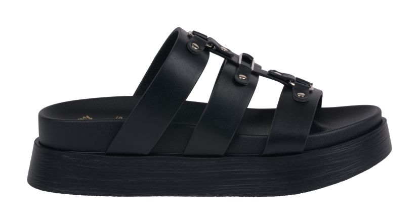 Womens Strappy Platform Slide Sandal