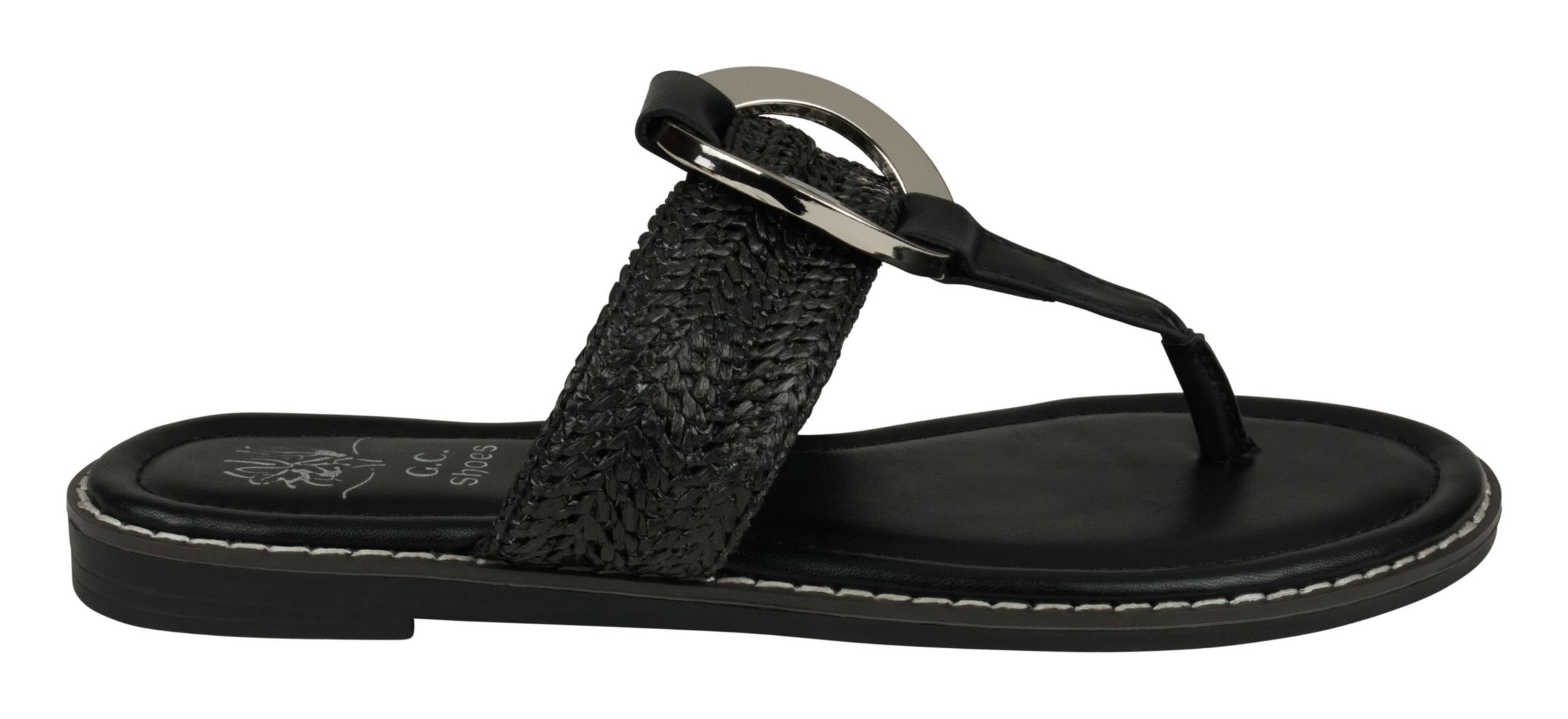 Womens Woven Thong Sandal