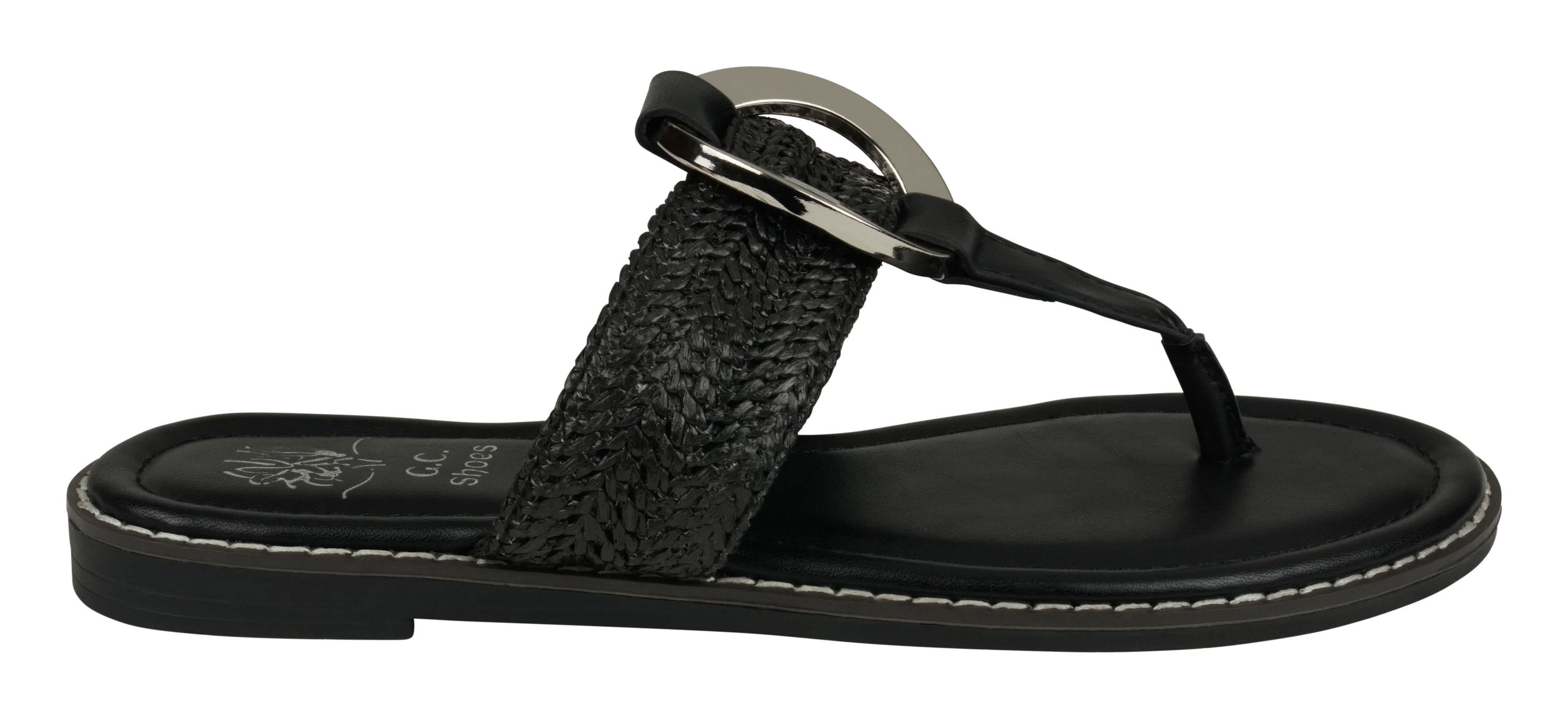 Womens Woven Thong Sandal