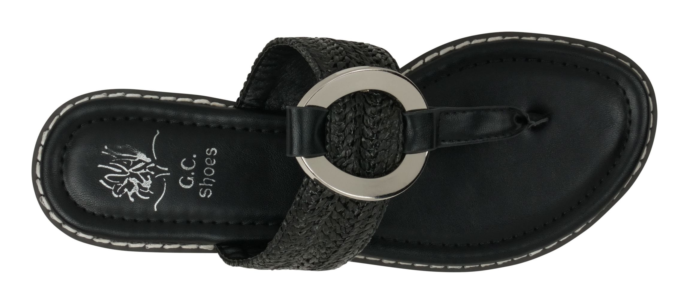 Womens Woven Thong Sandal
