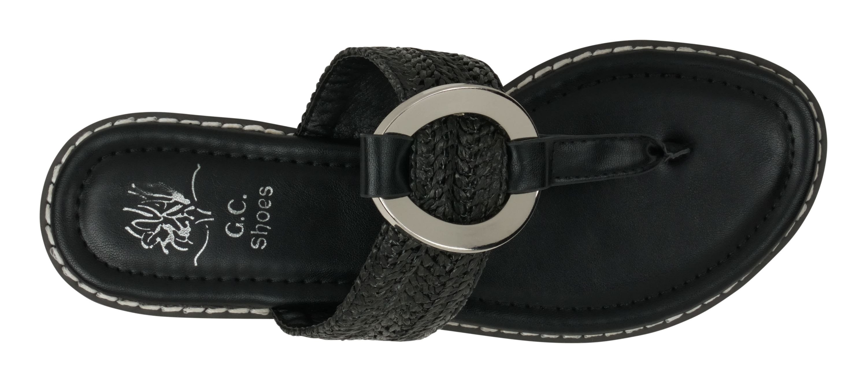 Womens Woven Thong Sandal