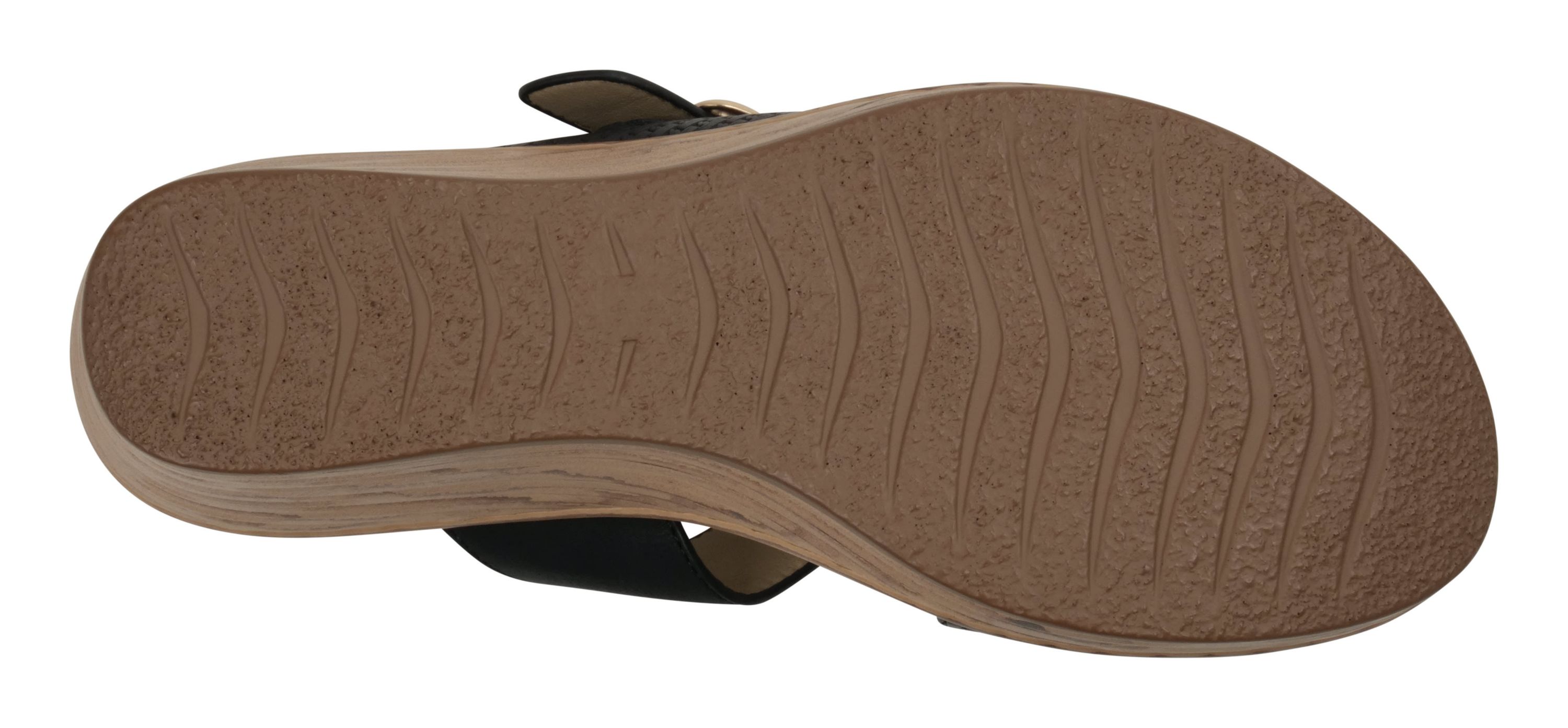 Womens Buckle Strap Wedge Sandal
