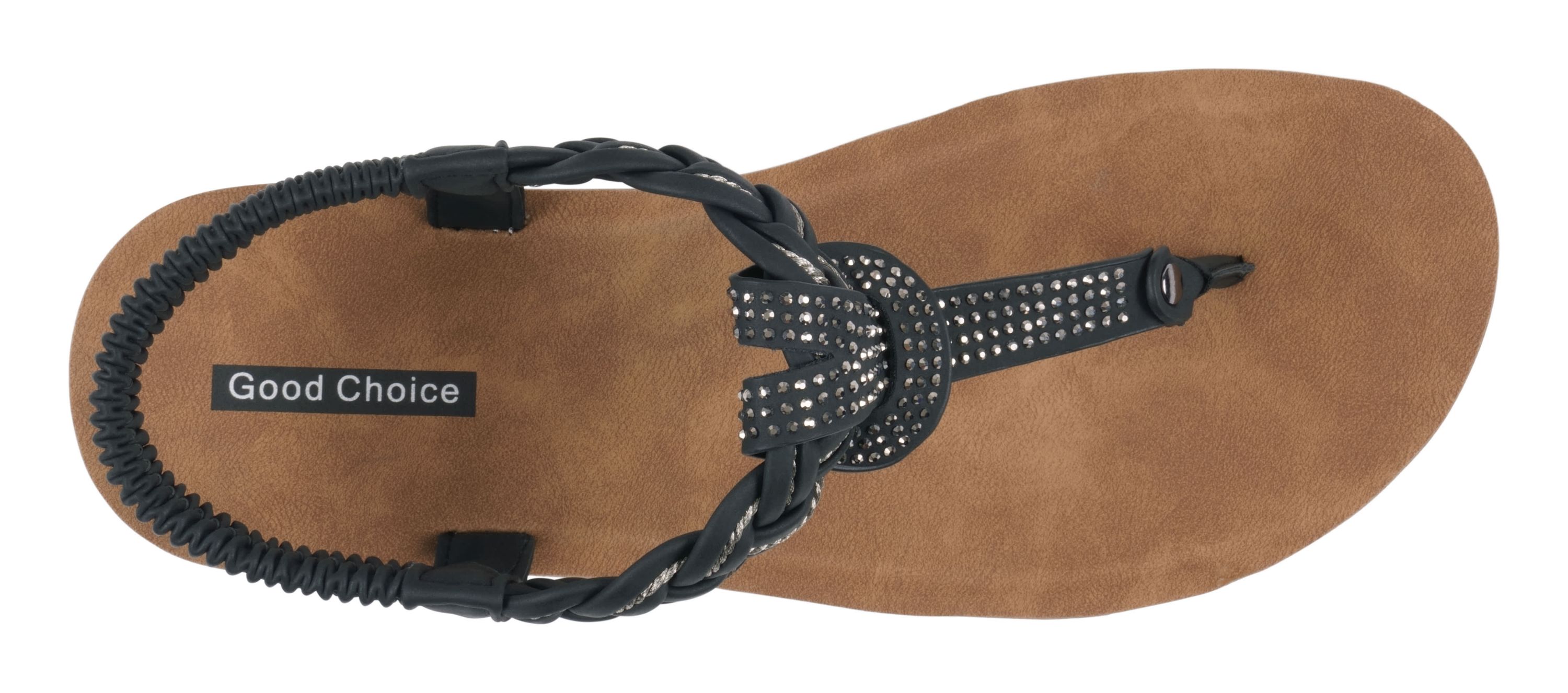 Womens Embellished T Strap Wedge Sandal