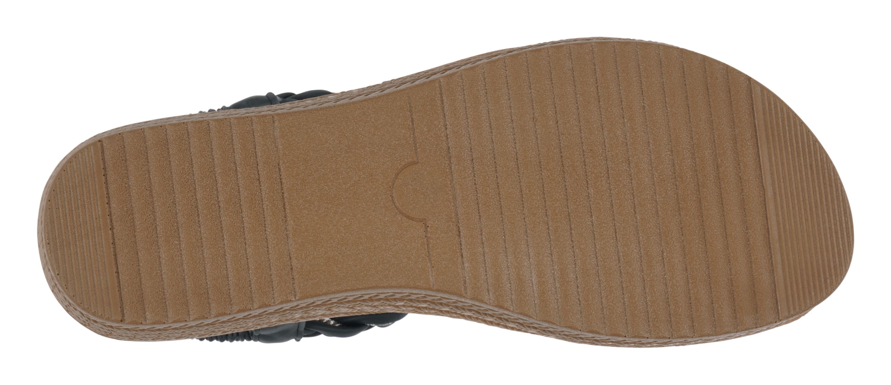 Womens Embellished T Strap Wedge Sandal