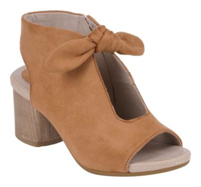 GC Shoes Women's Block Heel Shootie, Tan, 9.5M