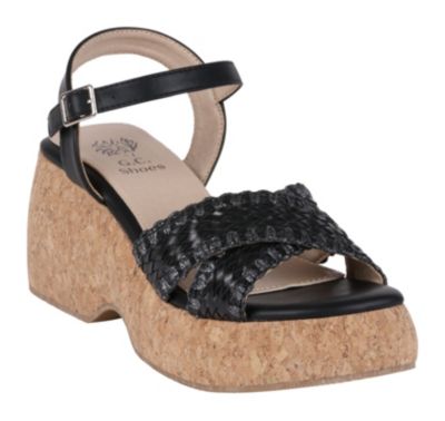 GC Shoes Women's Lucy Platform Wedge Sandal