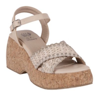 GC Shoes Women's Lucy Platform Wedge Sandal, 10M