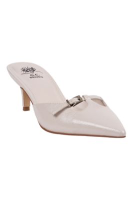 Women's GC Shoes Simone Kitten Heel Mule, White, 9.5M