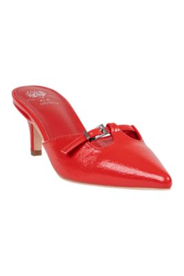 Women's GC Shoes Simone Kitten Heel Mule, Red, 9.5M