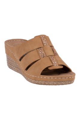 Women's GC Shoes Monte Wedge Sandal, Tan, 8M