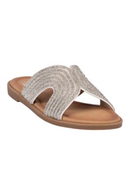 Women's GC Shoes Carline Slide Sandal, Silver, 9.5M