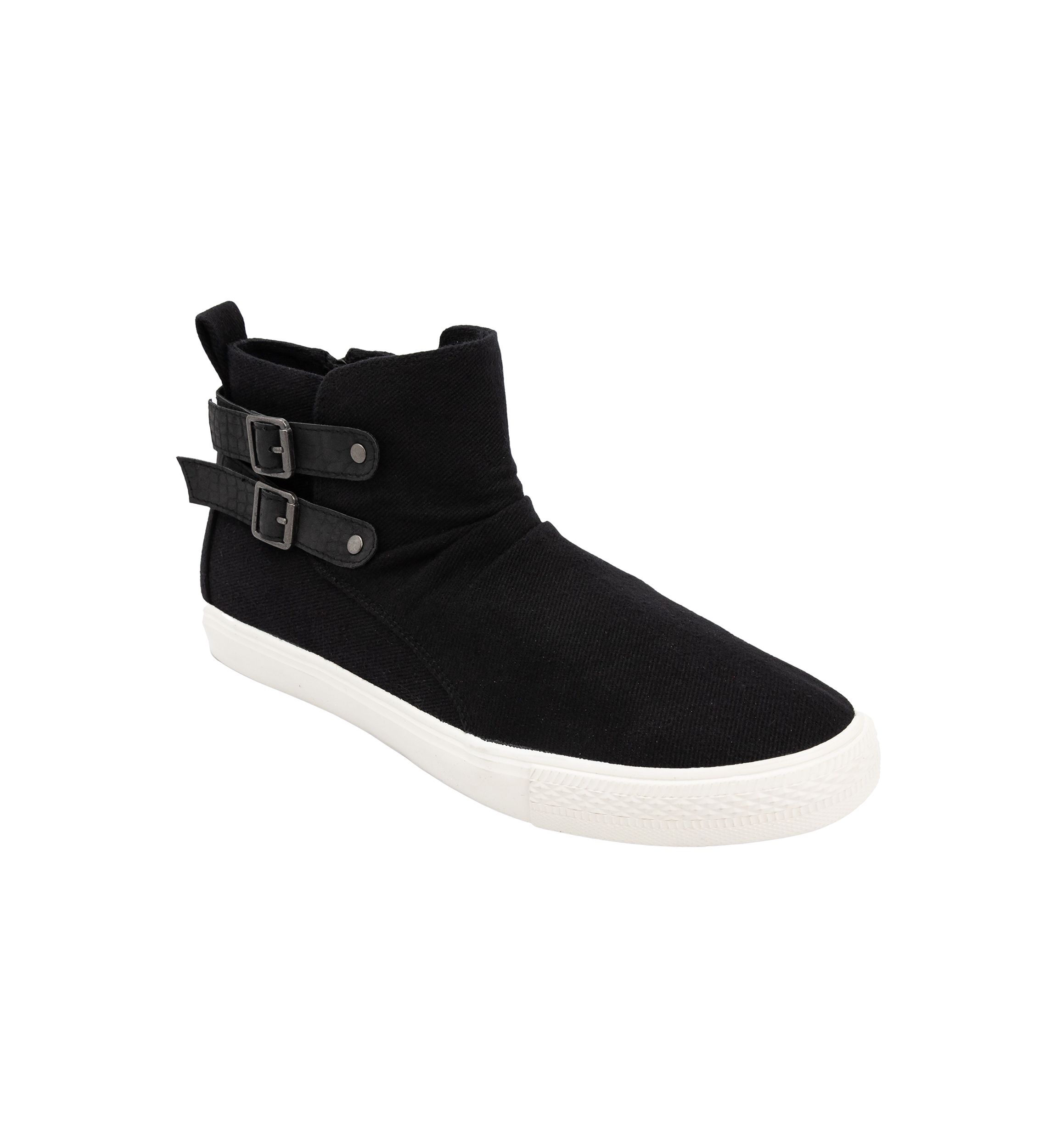 Poster Buckle Hightop Sneakers
