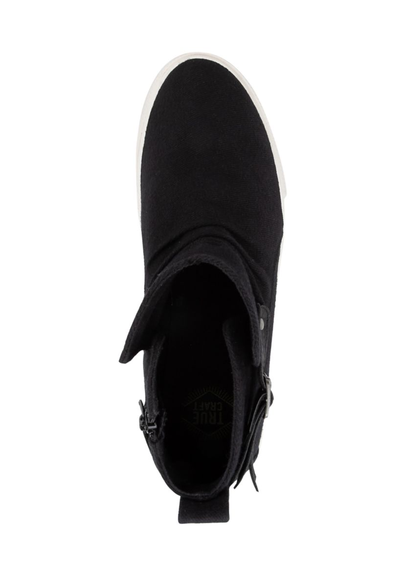 Poster Buckle Hightop Sneakers