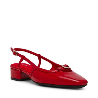 Anne Klein Women's Natalie Ballet Flat, Red, 7M