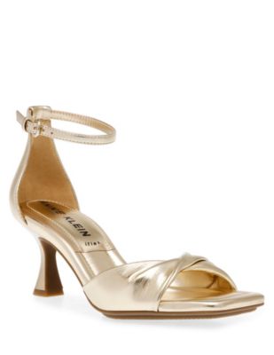 Anne Klein Women's Jessie Dress Sandal, Gold, 9.5M