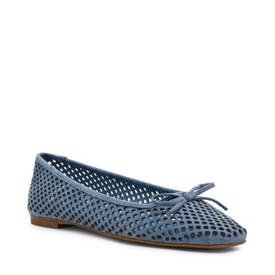 Anne Klein Women's Anna Ballet Flat-P, Blue, 6.5M