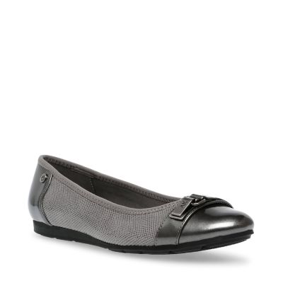 Anne Klein Women's Able Flat, Grey, 9M