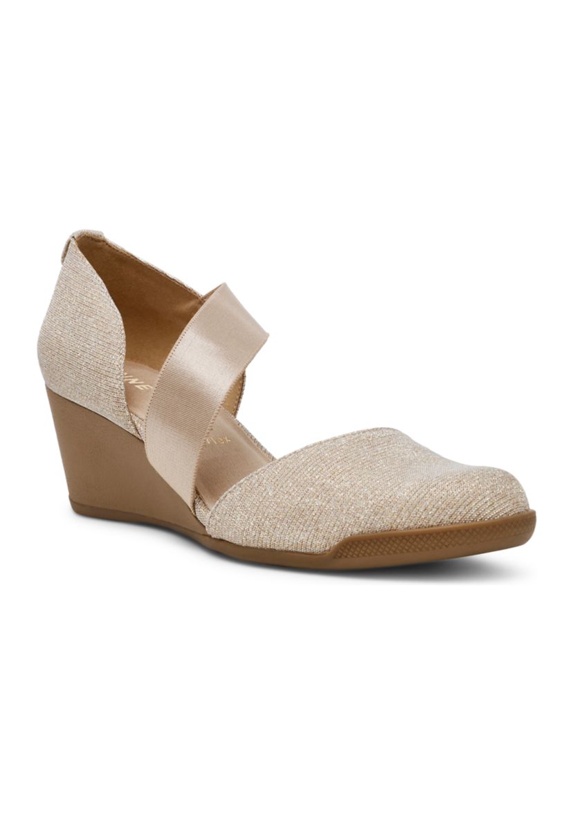 dress wedges for women Caijunjia Women's Pumps Round Toe Mid Heels Comfortable Closed Toe Dressy Shoes Pumps Wedge Shoes Wedding Work Office Party With a low heel and open Women's Dress Wedges | Sofft