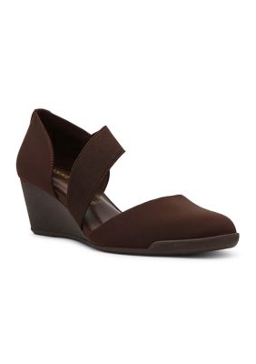 Anne Klein Women's TARA Wedge Heels, Brown, 11M