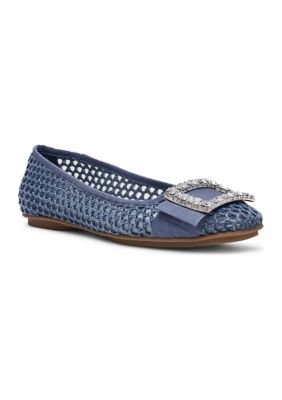 Anne Klein Women's Adelaide Flats, Blue, 6M