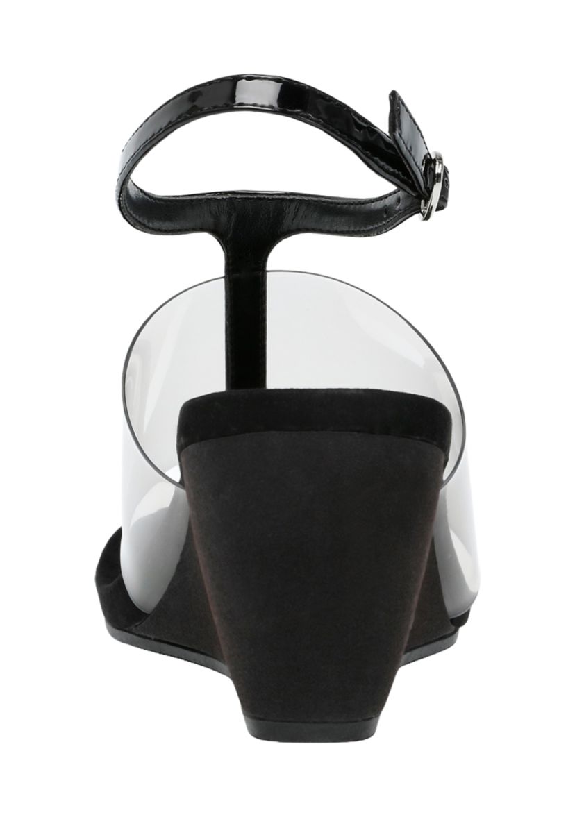 Ikari Lucite Wedge Sandals