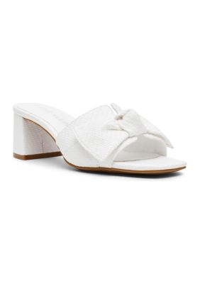 Anne Klein Women's Kismet Dress Sandals, White, 8.5M