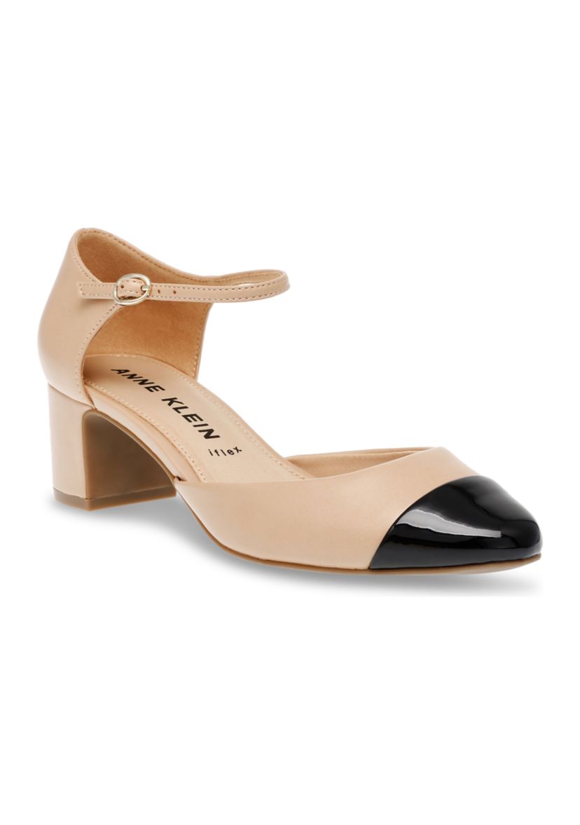 Pearle Block Heeled Pumps