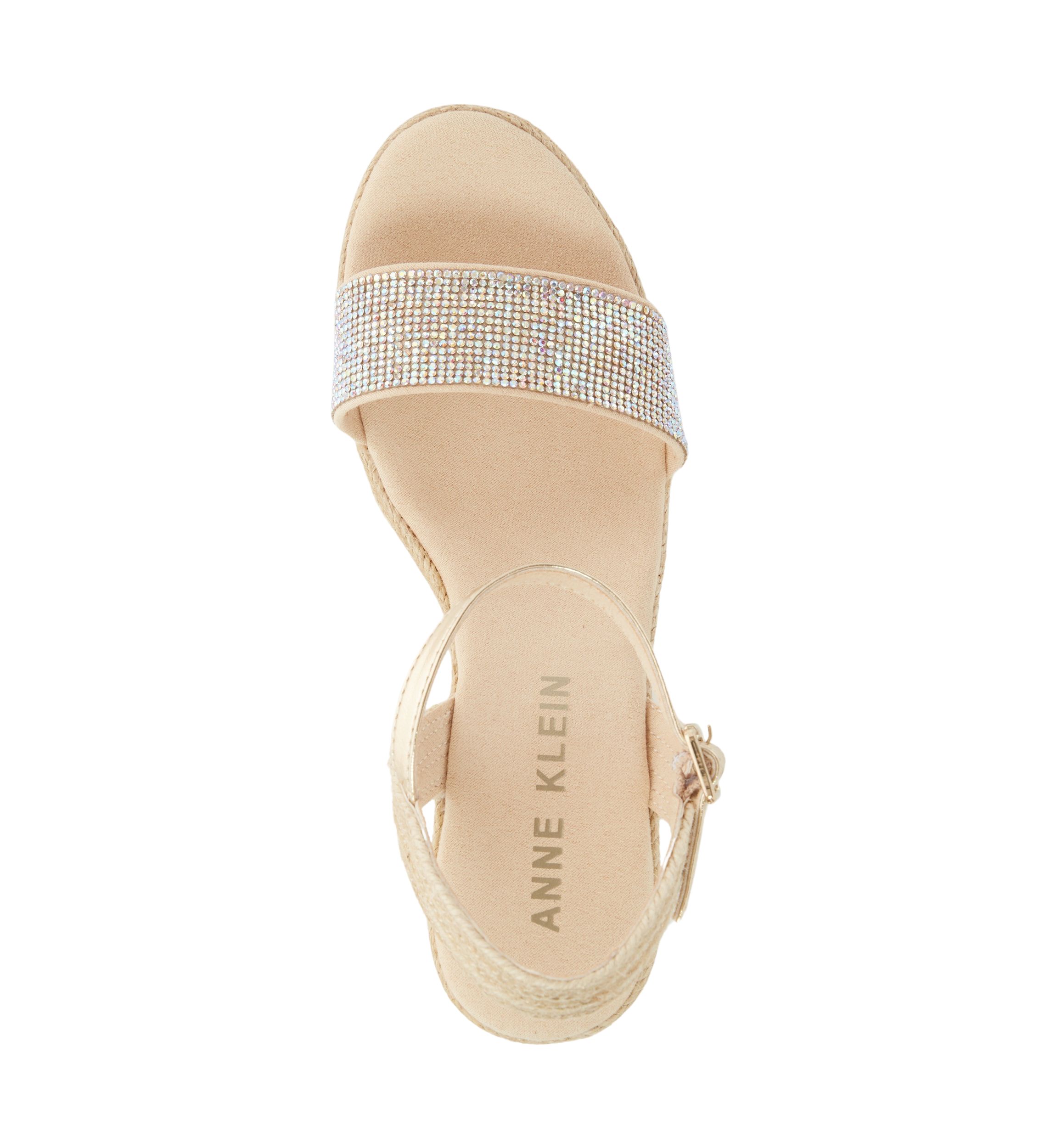 Wella Rhinestone Wedge Sandals