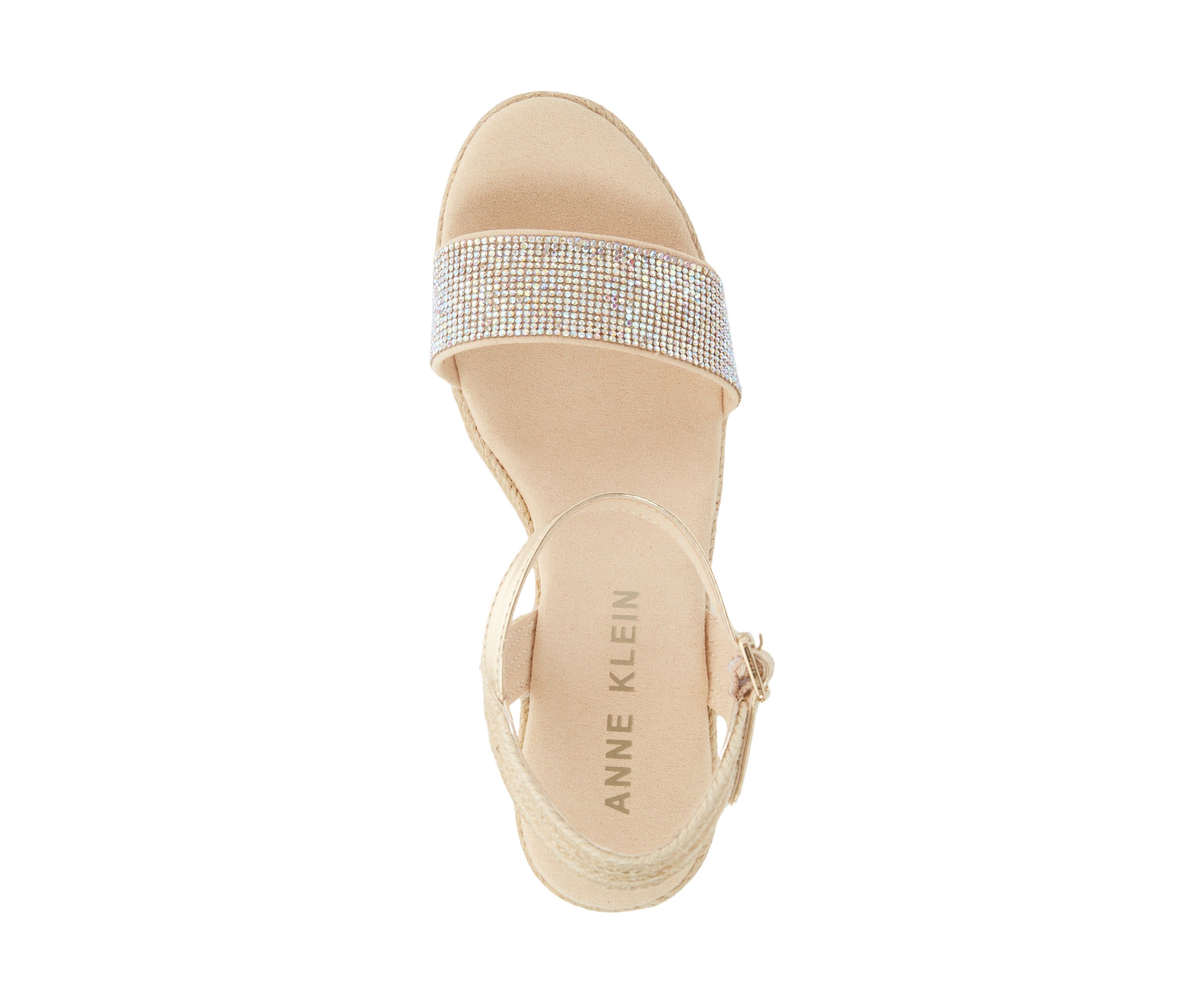 Wella Rhinestone Wedge Sandals