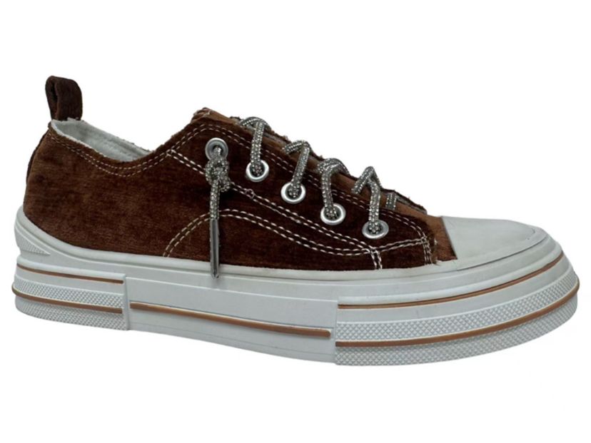 Aman Prints Womens Slip-on Glitter Laced Sneaker in a Beautiful Lush Velvet Fabric