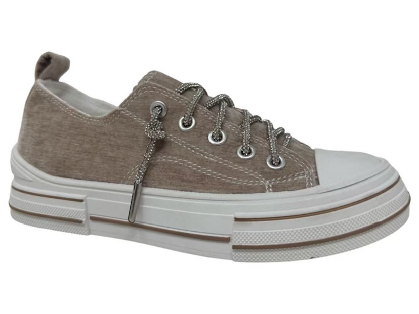 Aman Prints Womens Slip-on Glitter Laced Sneaker in a Beautiful Lush Velvet Fabric