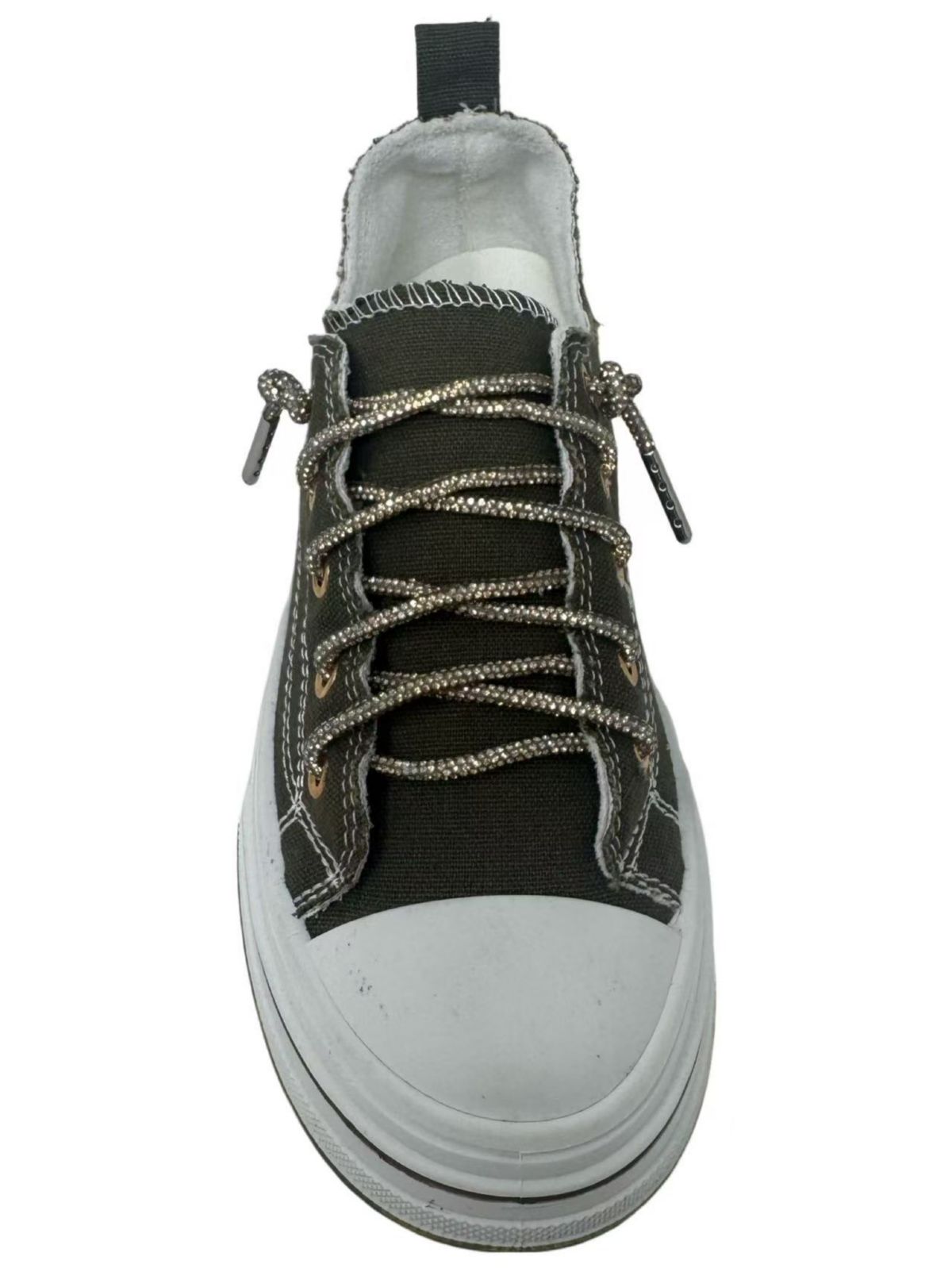 Aman 3 Womens Slip-on Glitter Laced Sneaker