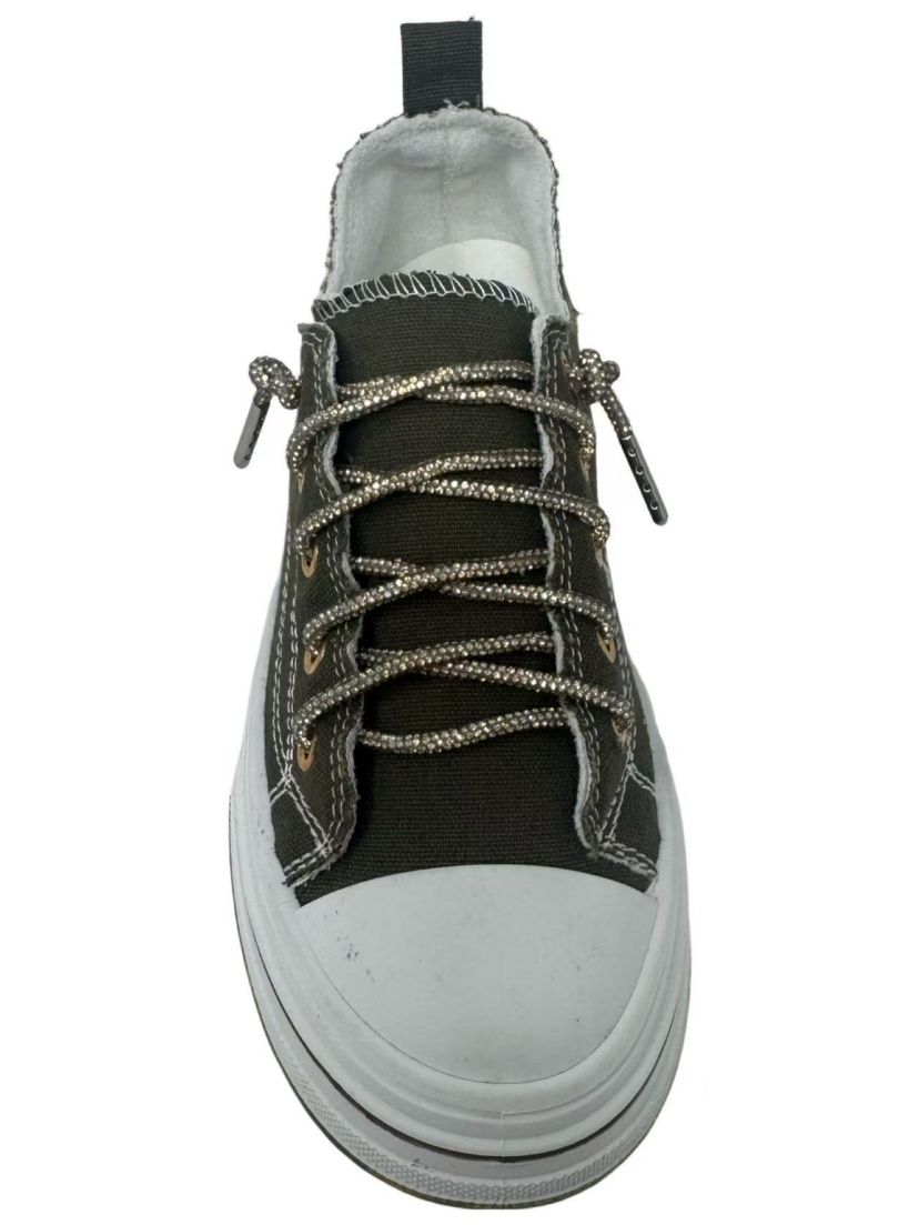 Aman 3 Womens Slip-on Glitter Laced Sneaker