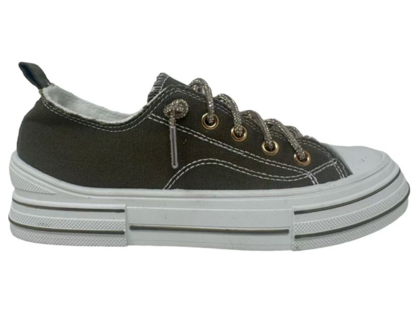 Aman 3 Womens Slip-on Glitter Laced Sneaker