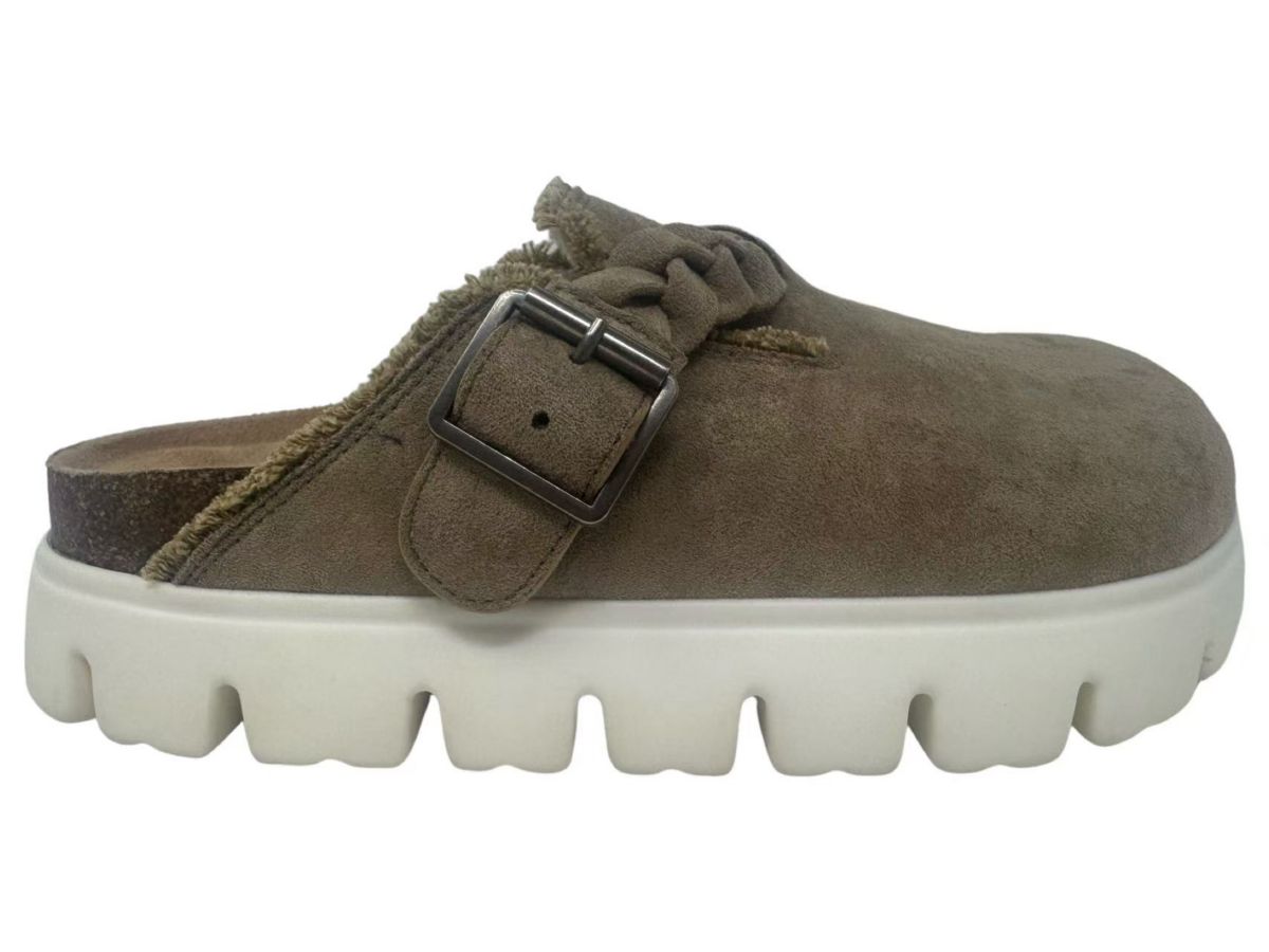 Cali Braided Buckle Faux Suede Mule