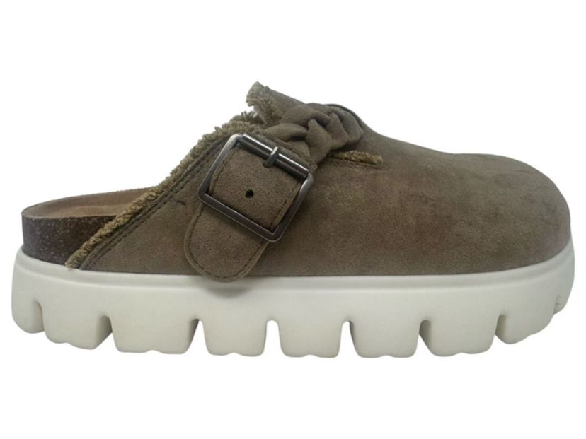 Cali Braided Buckle Faux Suede Mule