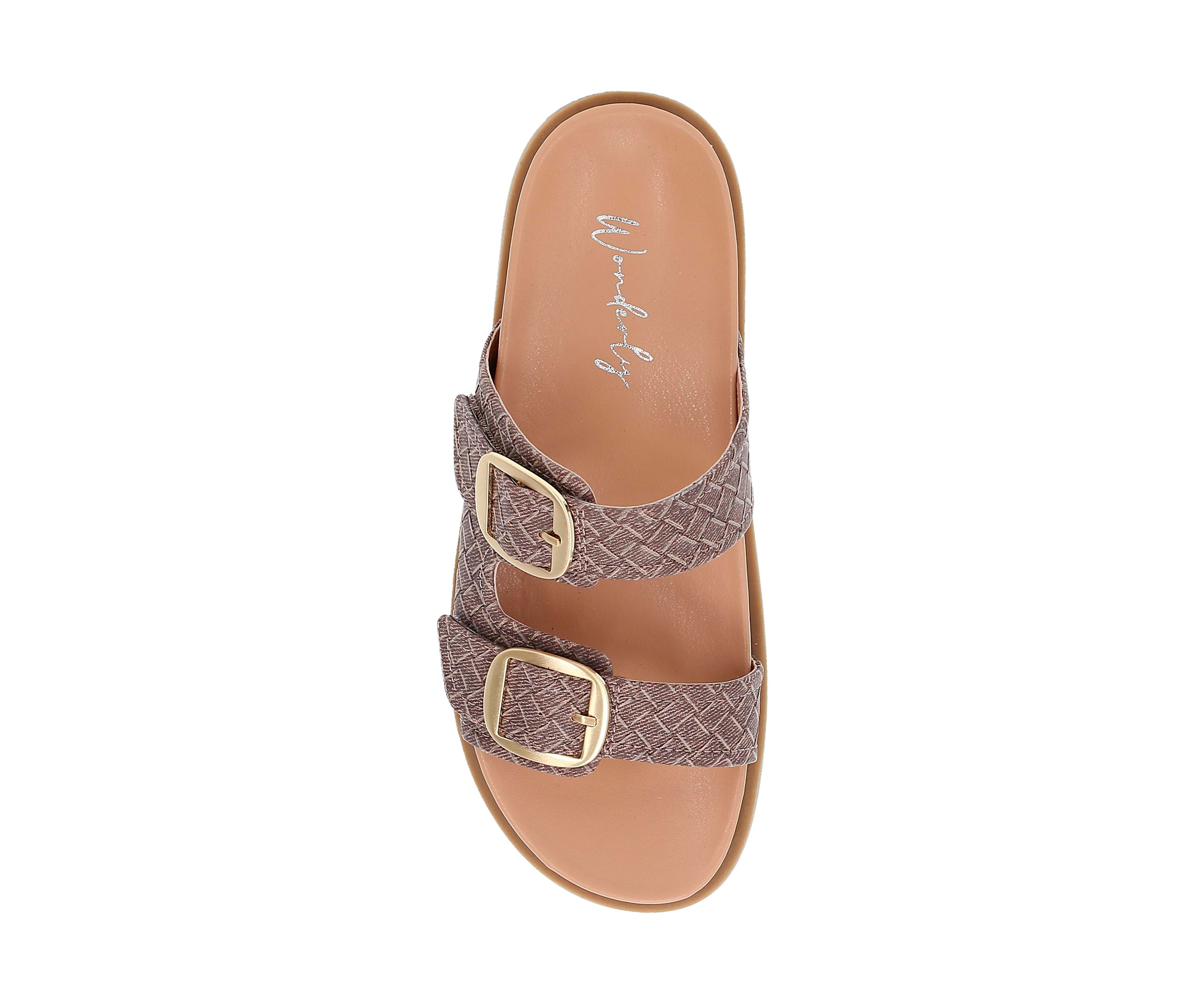 Golden Footbed Sandals