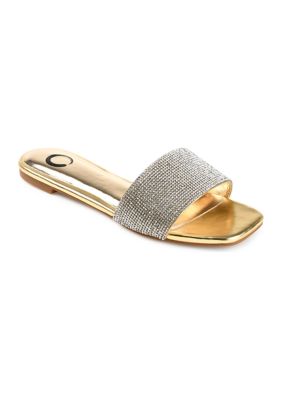 Journee Collection Women's Grayce Sandals, Gold, 10M -  0194593783140