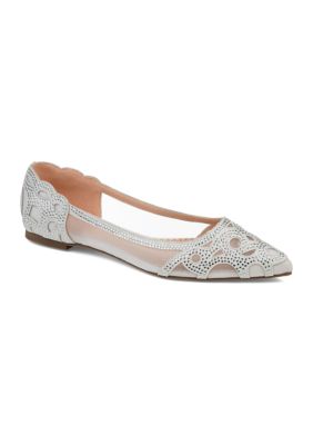 Journee Collection Women's Batavia-Wd Flats, White, 8W