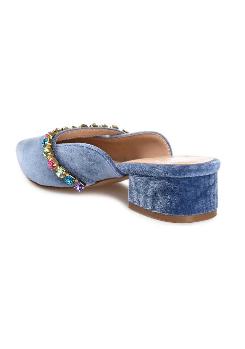 Jewel, Slingback With Stones Treatment Around Cut Outs