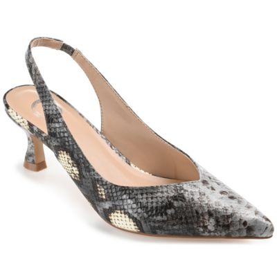 Brielle Pewter Metallic Low Heel Evening Shoes