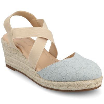 Journee Collection Women's Ashlee Sandals, Blue, 6W
