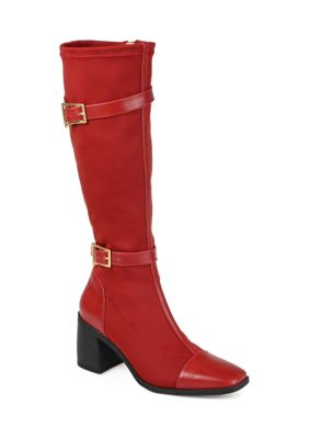 Journee Collection Women's Gaibree Boot - Extra Wide Calf, Red, 8WW