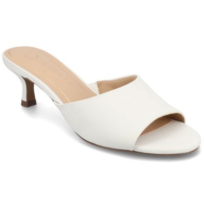 Journee Collection Women's Jeylah Sandals, White, 10M