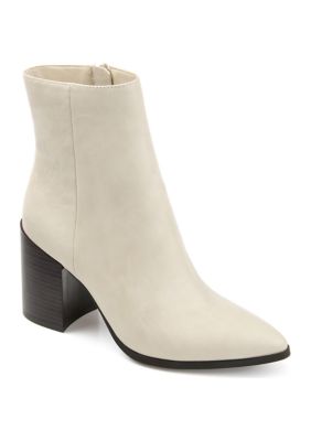 Journee Collection Women's Kathie Booties, White, 12M