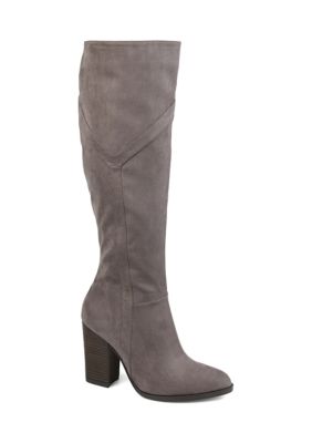 Journee Collection Women's Wide Calf Kyllie Boot, Grey, 7.5M -  0052574705621