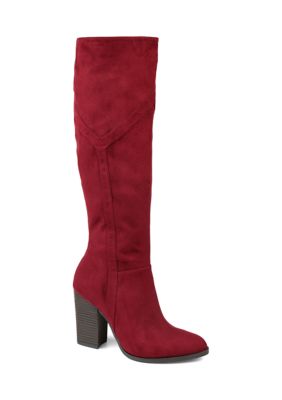 Journee Collection Women's Kyllie Boots, Burgundy, 12M -  0052574705355